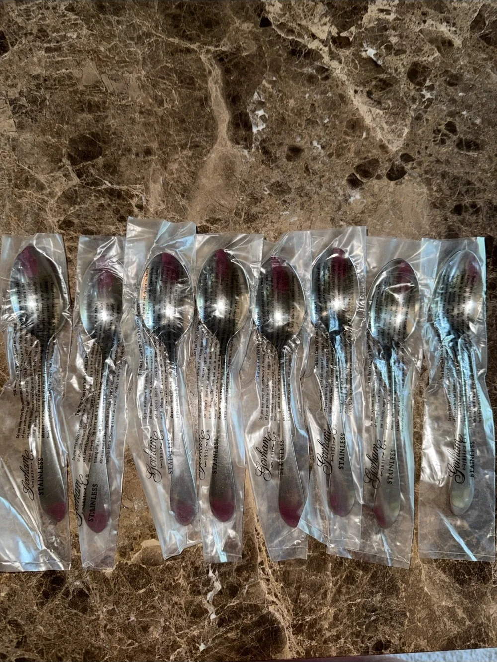GORHAM Meredith Stainless Flatware Place Setting, NWOB, Set of 8